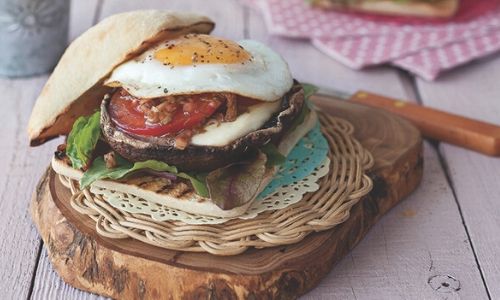 Portobello Mushroom Burgers With Fried Eggs